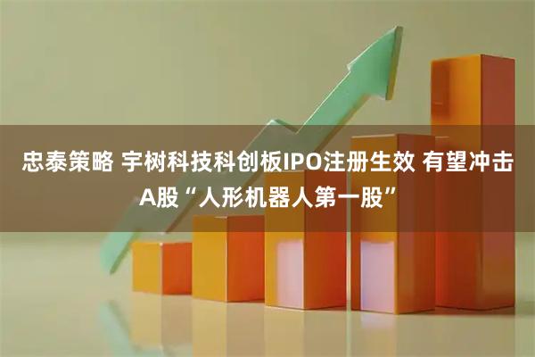 忠泰策略 宇树科技科创板IPO注册生效 有望冲击A股“人形机器人第一股”
