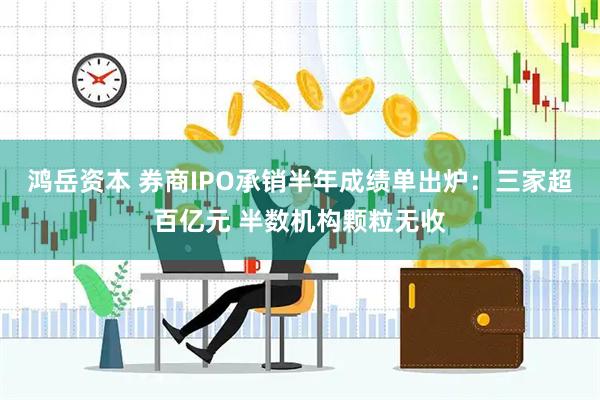 鸿岳资本 券商IPO承销半年成绩单出炉:三家超百亿元 半数机构颗粒无收
